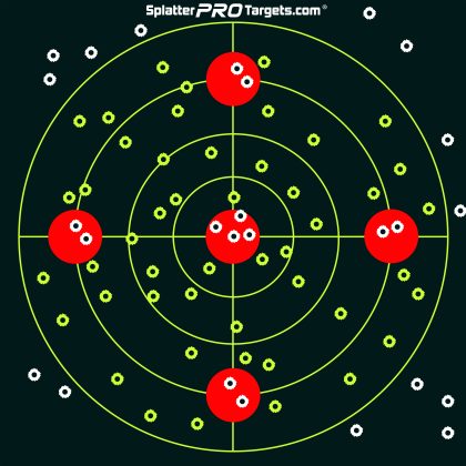 Splatter PRO 12×12 Bullseye Target Fluorescent