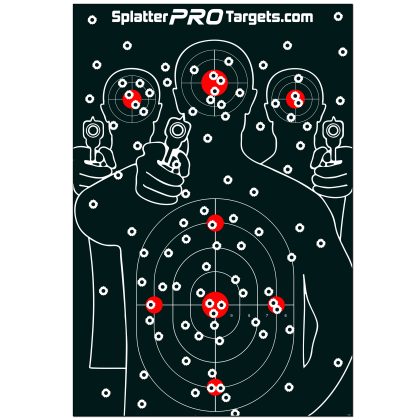 Splatter PRO 12×18 Multi Silhouette Target Red and Black