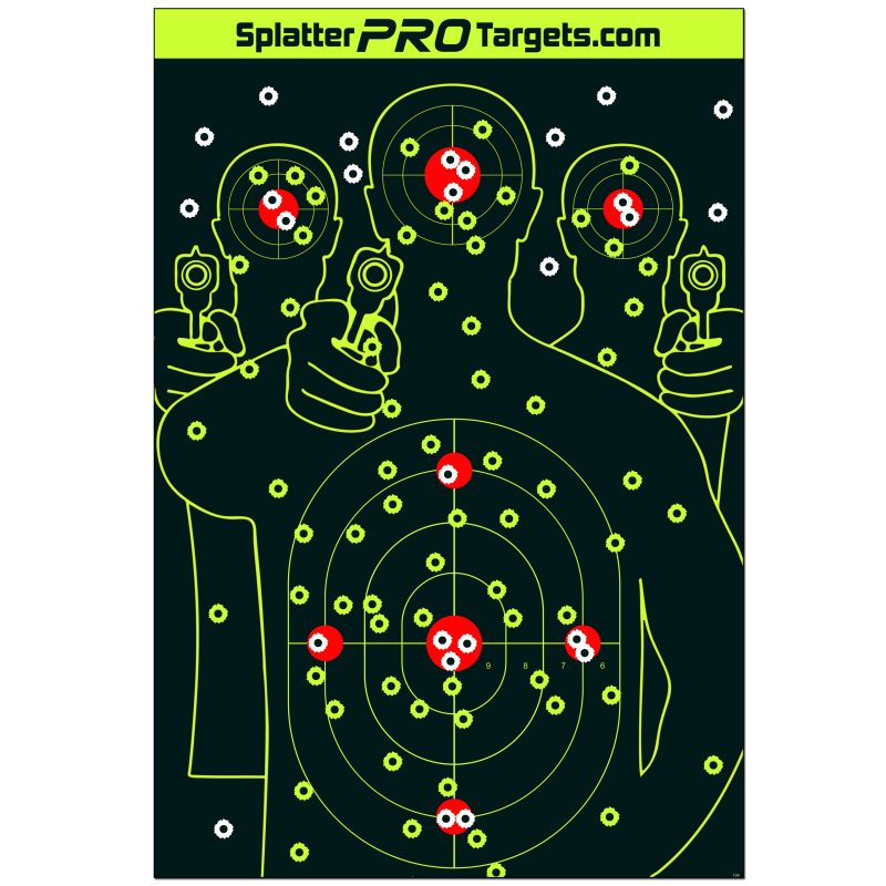 Splat Target Splatter PRO 12x18 Multi Silhouette Target Fluorescent | Luckys Sports